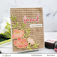 Part A-Glitz Art Craft Co.,LTD Embossing Folder Wicker Texture 3D Embossing Folder