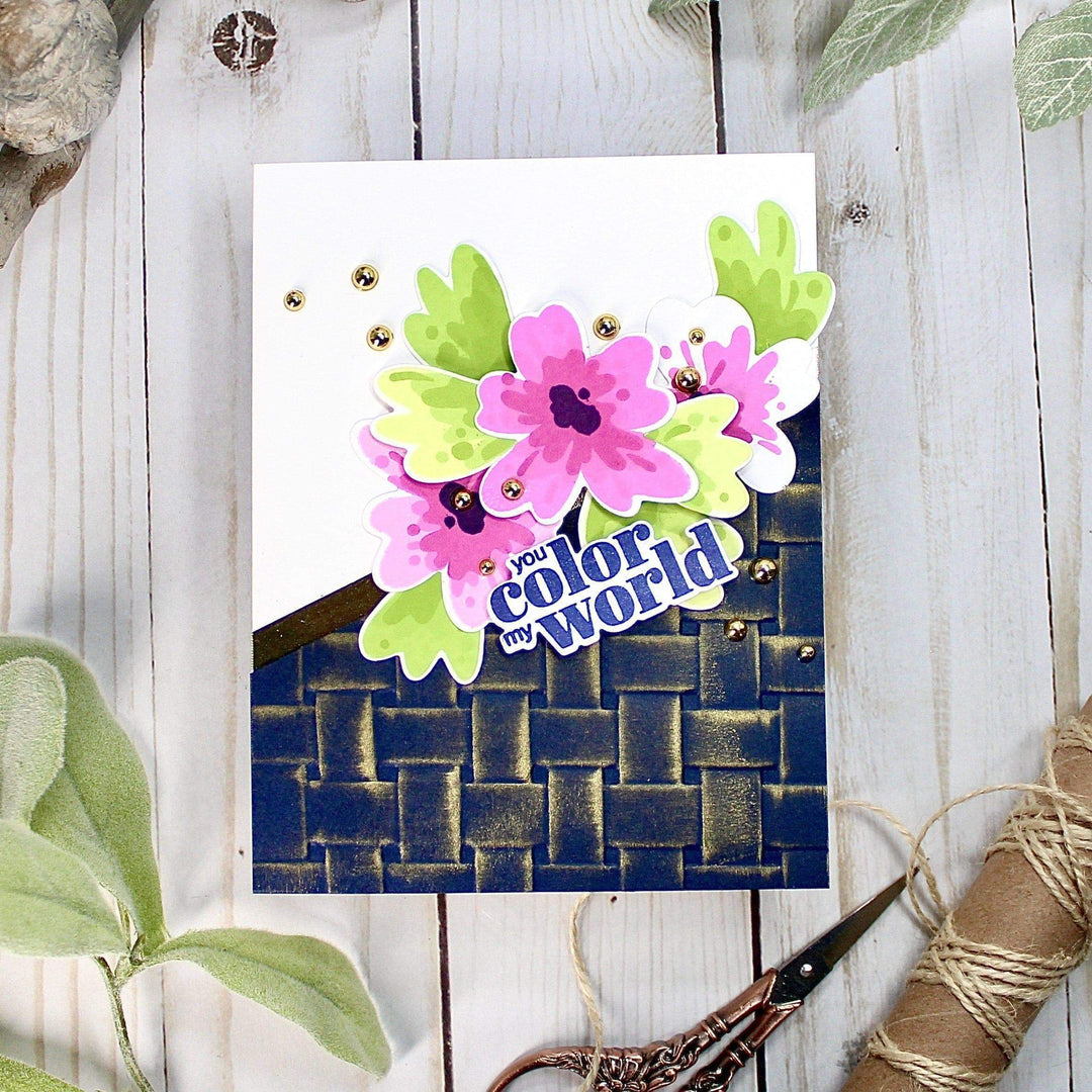 Part A-Glitz Art Craft Co.,LTD Embossing Folder Woven Basket 3D Embossing Folder
