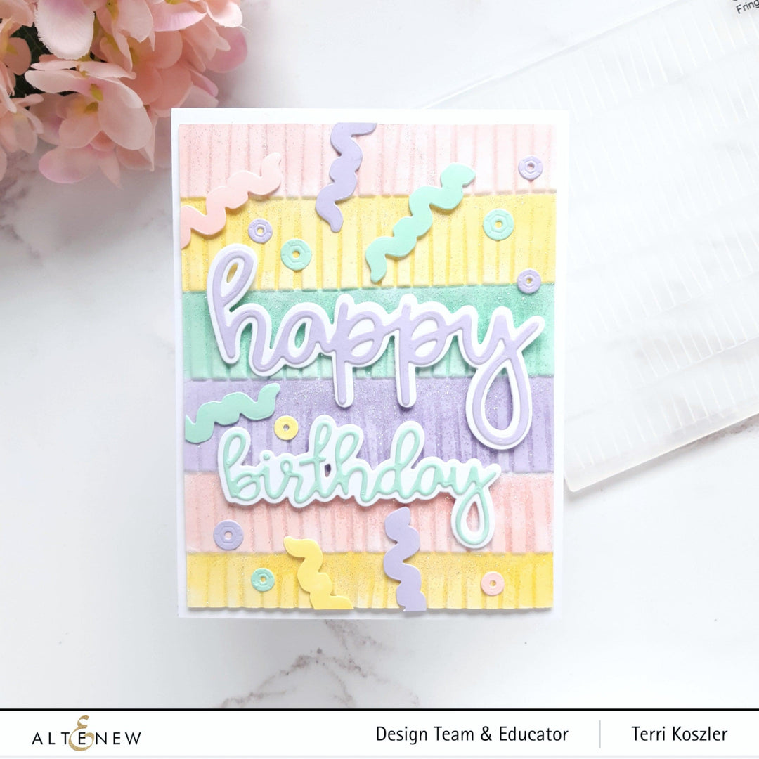 Part A-Glitz Art Craft Co.,LTD Embossing Folder Fringe 3D Embossing Folder