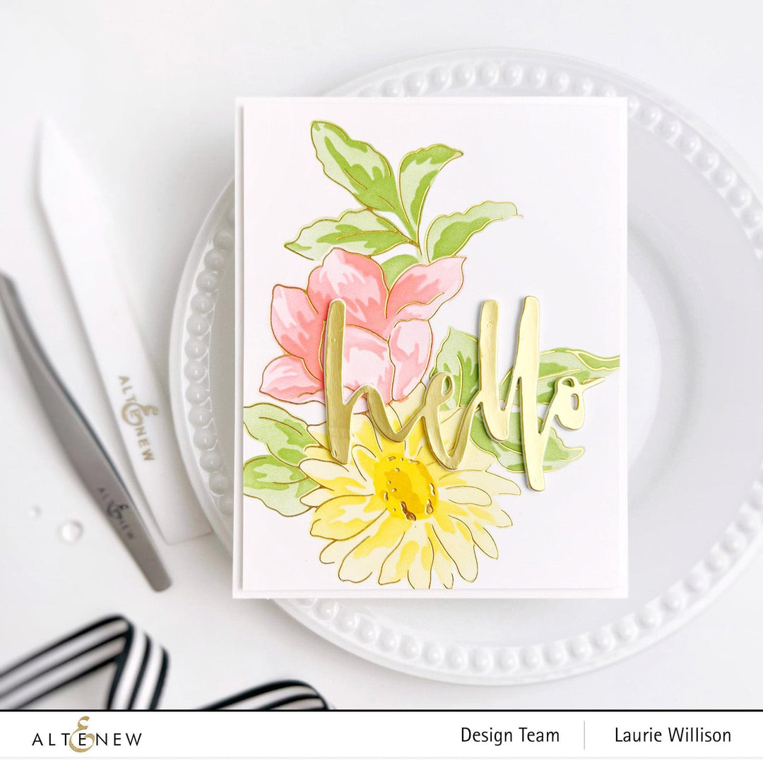 Part A-Glitz Art Craft Co.,LTD Hot Foil Plate Delightful Flowers Hot Foil Plate