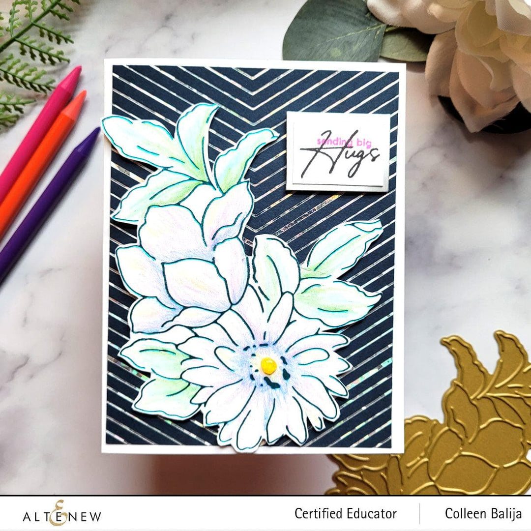 Part A-Glitz Art Craft Co.,LTD Hot Foil Plate Delightful Flowers Hot Foil Plate