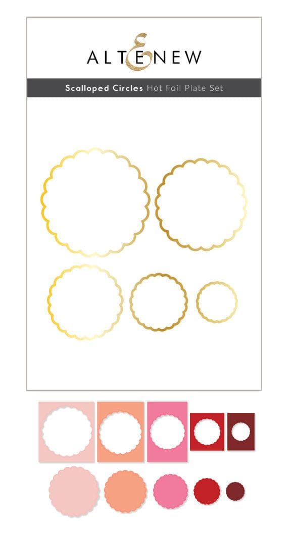 Altenew Hot Foil Plate & Die Bundle Scalloped Circles Hot Foil Plate & Stitched Scalloped Circles Die Bundle
