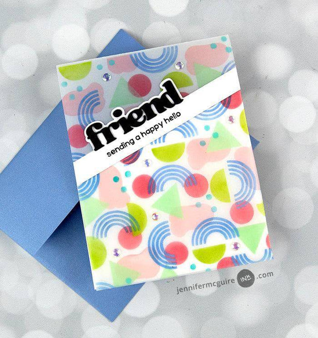 Altenew Vertical Greetings hot foil plate and die bundle for elegant card making and craft projects.