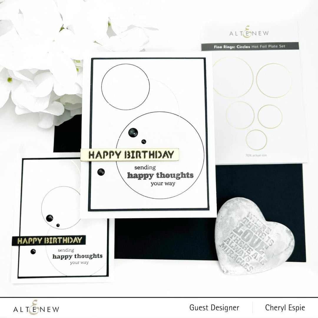 Part A-Glitz Art Craft Co.,LTD Hot Foil Plate Fine Rings: Circles Hot Foil Plate Set