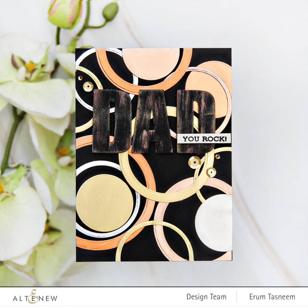 Part A-Glitz Art Craft Co.,LTD Hot Foil Plate Fine Rings: Circles Hot Foil Plate Set