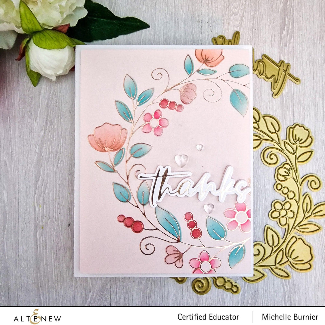 Part A-Glitz Art Craft Co.,LTD Hot Foil Plate Flower Wreath Hot Foil Plate