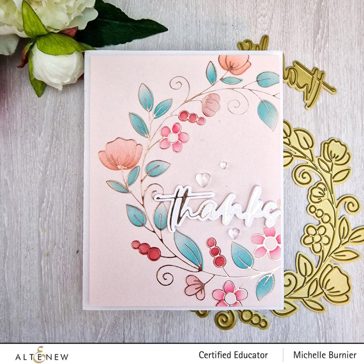 Part A-Glitz Art Craft Co.,LTD Hot Foil Plate Flower Wreath Hot Foil Plate