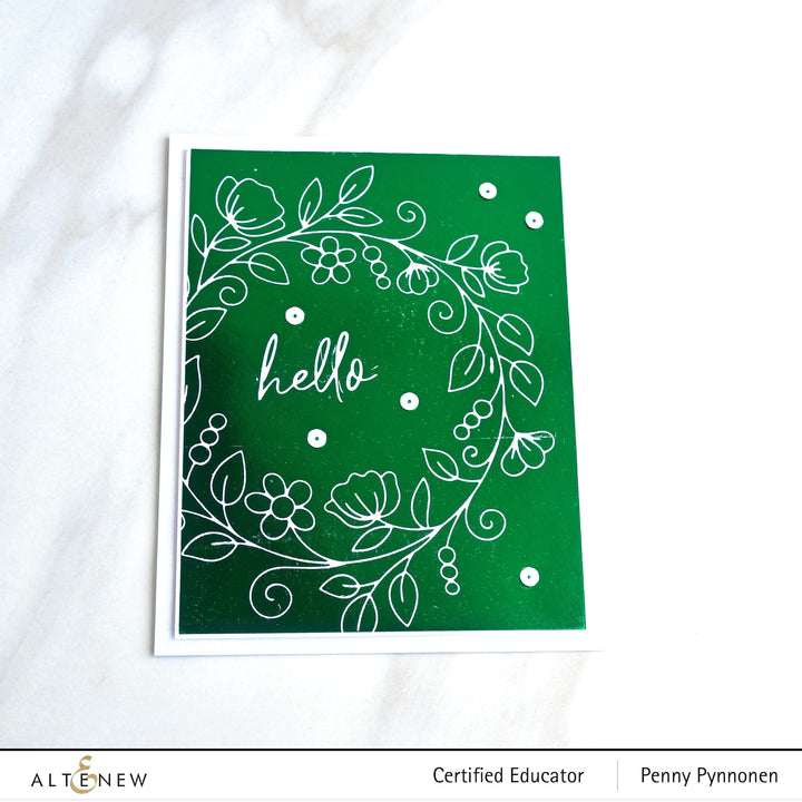 Part A-Glitz Art Craft Co.,LTD Hot Foil Plate Flower Wreath Hot Foil Plate