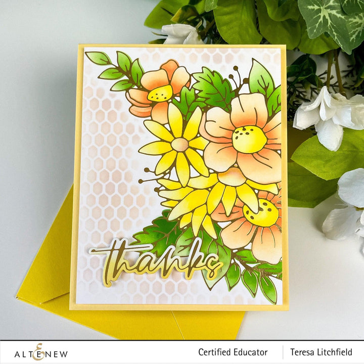 Part A-Glitz Art Craft Co.,LTD Hot Foil Plate Flowery Bouquet Hot Foil Plate