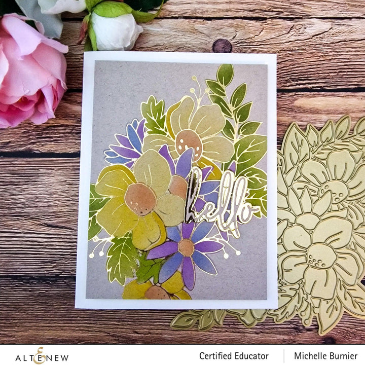 Part A-Glitz Art Craft Co.,LTD Hot Foil Plate Flowery Bouquet Hot Foil Plate