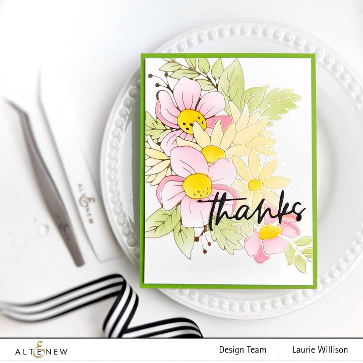 Part A-Glitz Art Craft Co.,LTD Hot Foil Plate Flowery Bouquet Hot Foil Plate