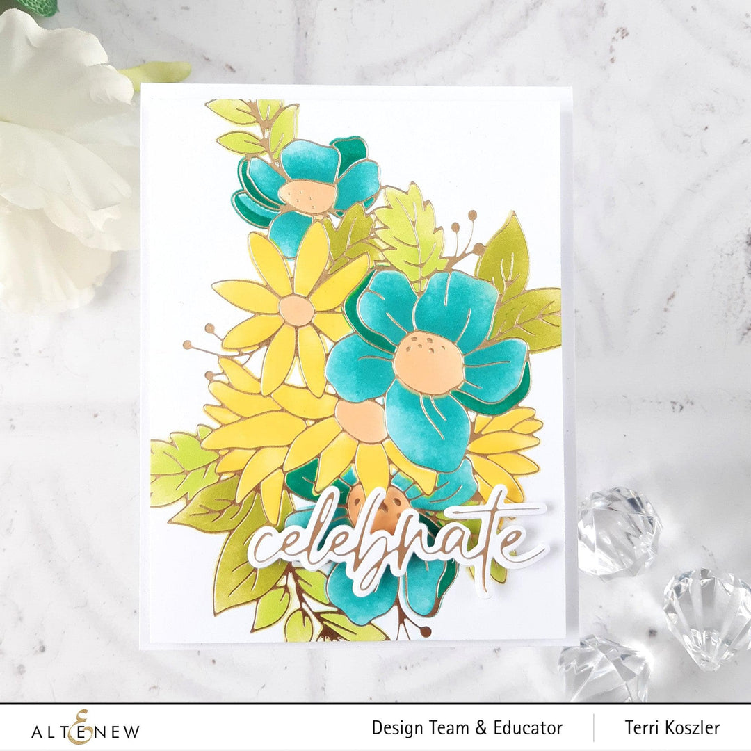 Part A-Glitz Art Craft Co.,LTD Hot Foil Plate Flowery Bouquet Hot Foil Plate