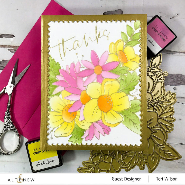 Part A-Glitz Art Craft Co.,LTD Hot Foil Plate Flowery Bouquet Hot Foil Plate