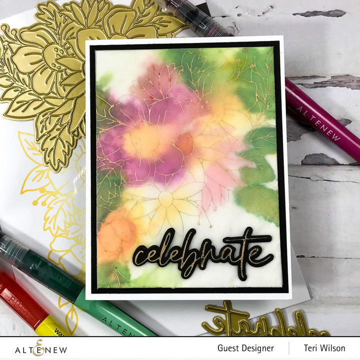Part A-Glitz Art Craft Co.,LTD Hot Foil Plate Flowery Bouquet Hot Foil Plate