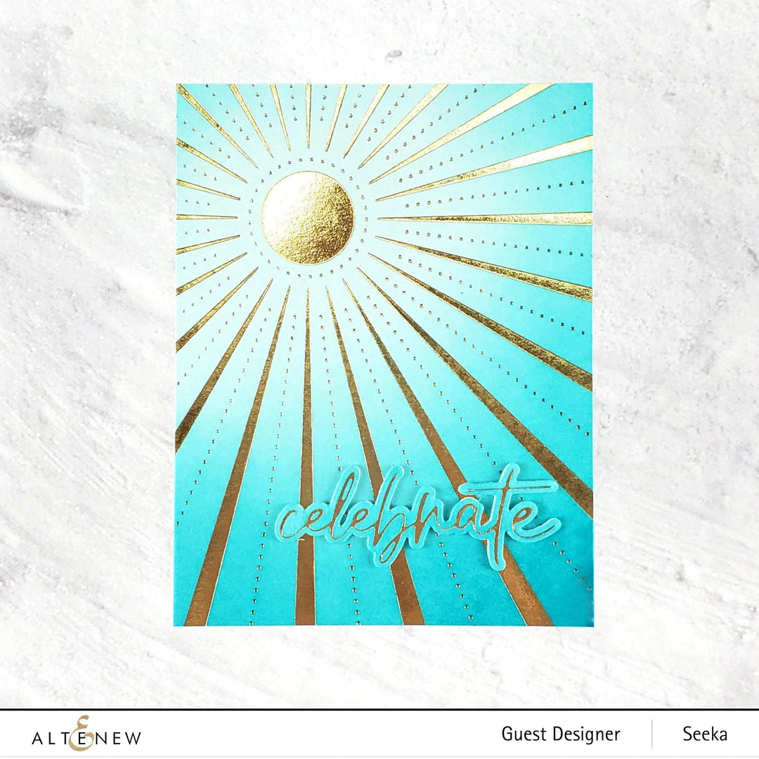 Part A-Glitz Art Craft Co.,LTD Hot Foil Plate Here Comes the Sun Hot Foil Plate