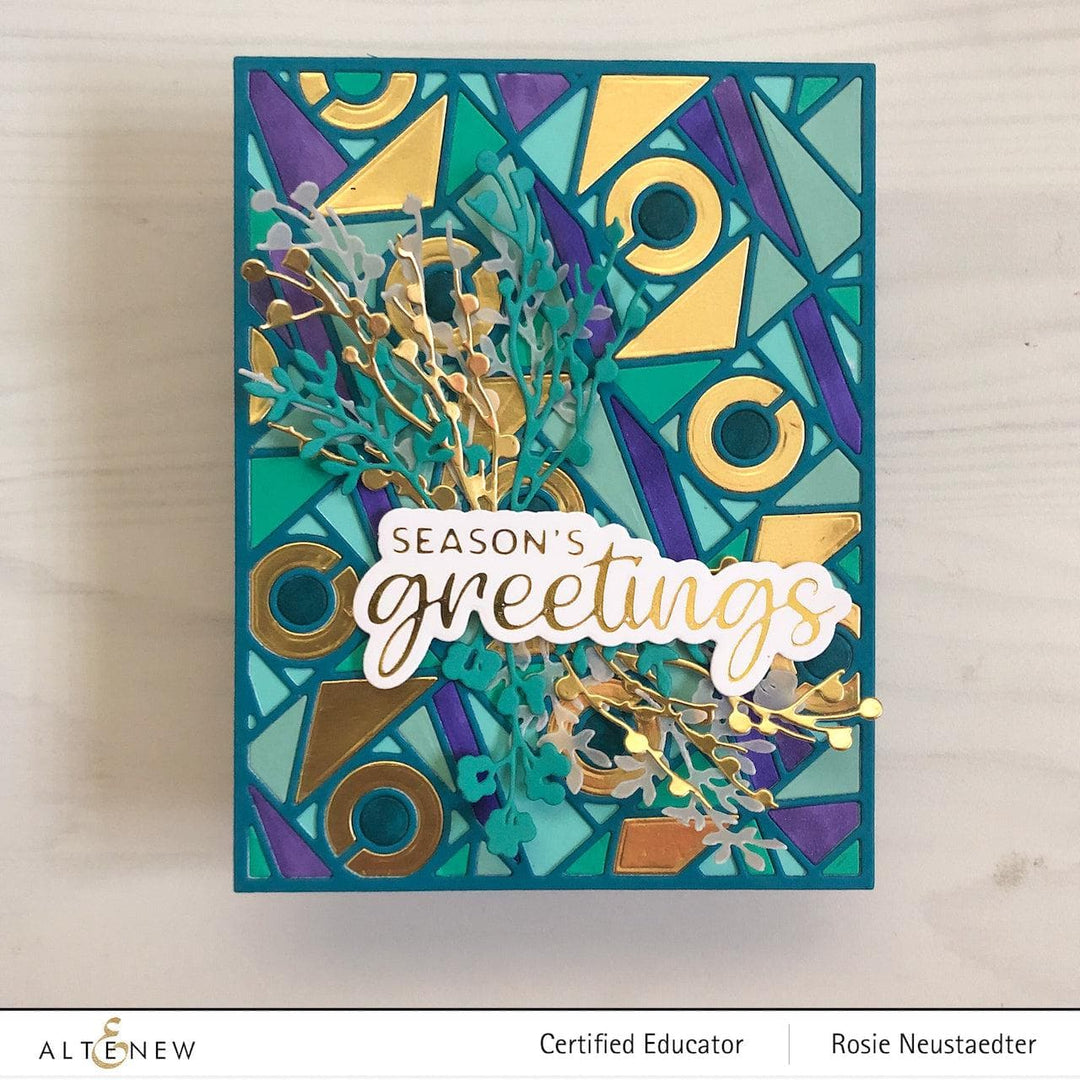 Part A-Glitz Art Craft Co.,LTD Hot Foil Plate Holiday Greetings Hot Foil Plate Set