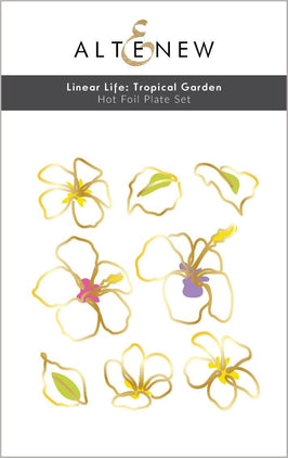 Part A-Glitz Art Craft Co.,LTD Hot Foil Plate Linear Life: Tropical Garden Hot Foil Plate Set
