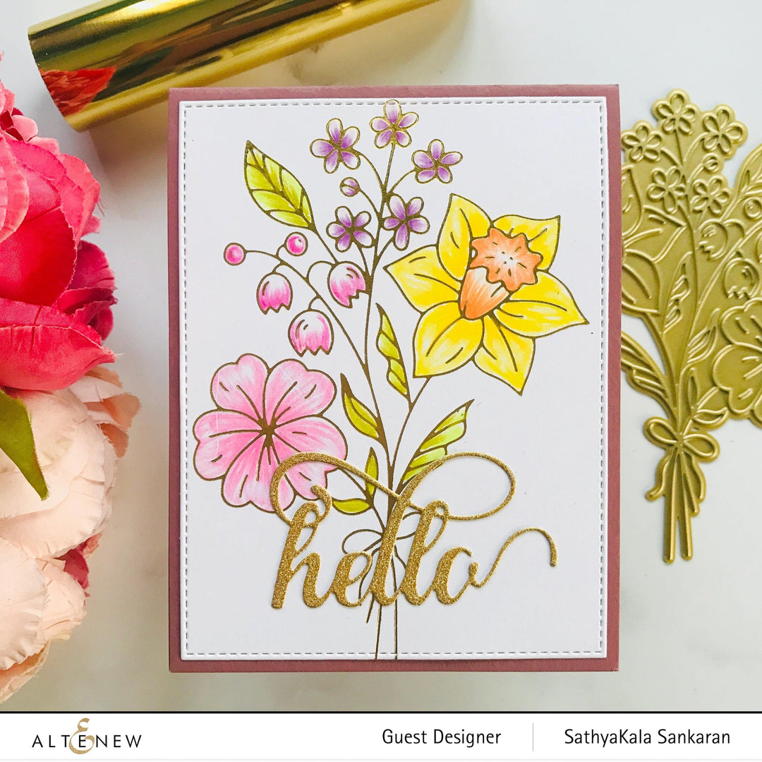 Part A-Glitz Art Craft Co.,LTD Hot Foil Plate Morning Blooms Hot Foil Plate