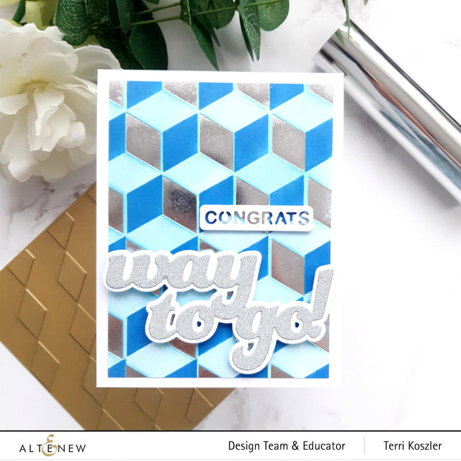 Altenew Hot Foil Plate & Stencil Bundle Cube Builder Hot Foil Plate & Cube Builder Stencil Bundle