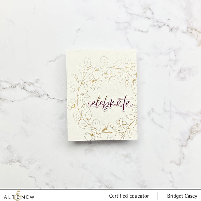 Altenew Hot Foil Plate & Stencil Bundle Flower Wreath Hot Foil Plate & Stencil Bundle