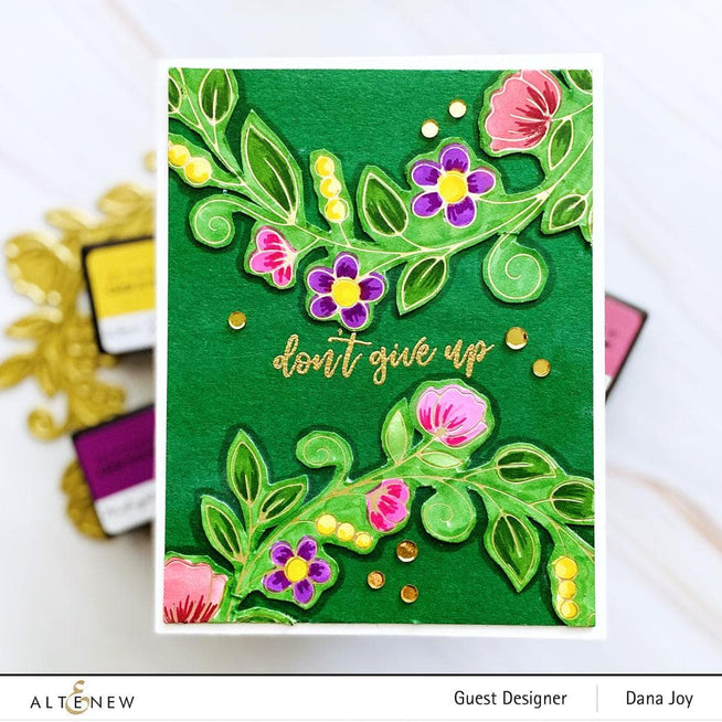 Altenew Hot Foil Plate & Stencil Bundle Flower Wreath Hot Foil Plate & Stencil Bundle
