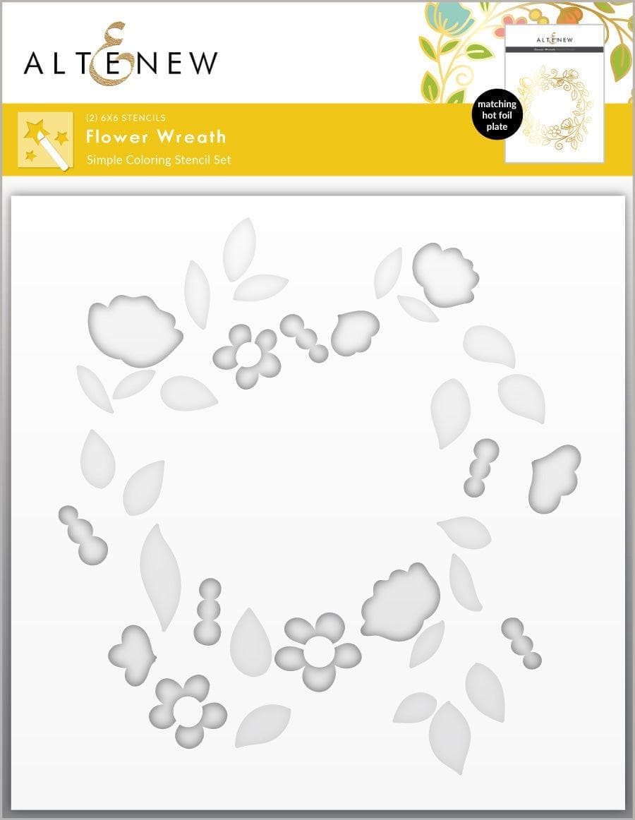 Altenew Hot Foil Plate & Stencil Bundle Flower Wreath