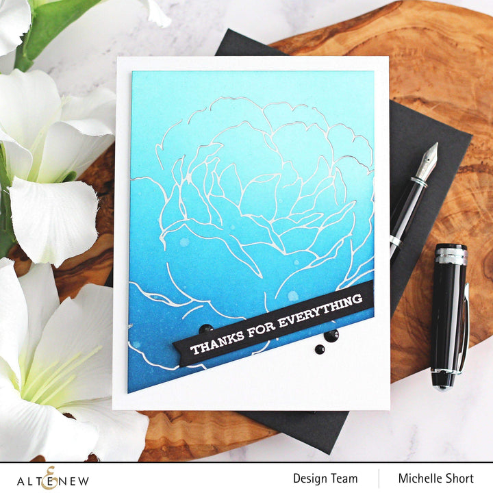 Altenew Hot Foil Plate & Stencil Bundle Gilded Rose Hot Foil Plate & Layering Stencil Bundle