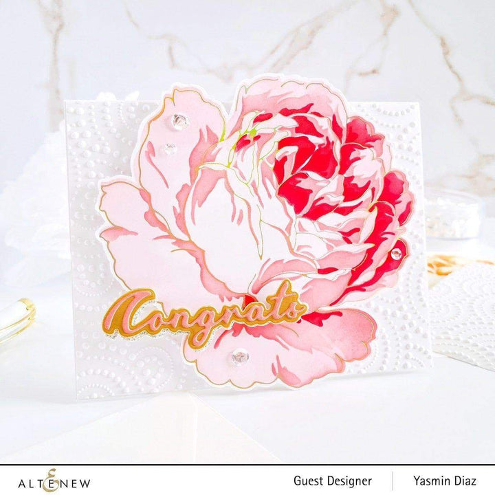 Altenew Hot Foil Plate & Stencil Bundle Gilded Rose Hot Foil Plate & Layering Stencil Bundle