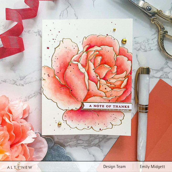 Altenew Hot Foil Plate & Stencil Bundle Gilded Rose Hot Foil Plate & Layering Stencil Bundle