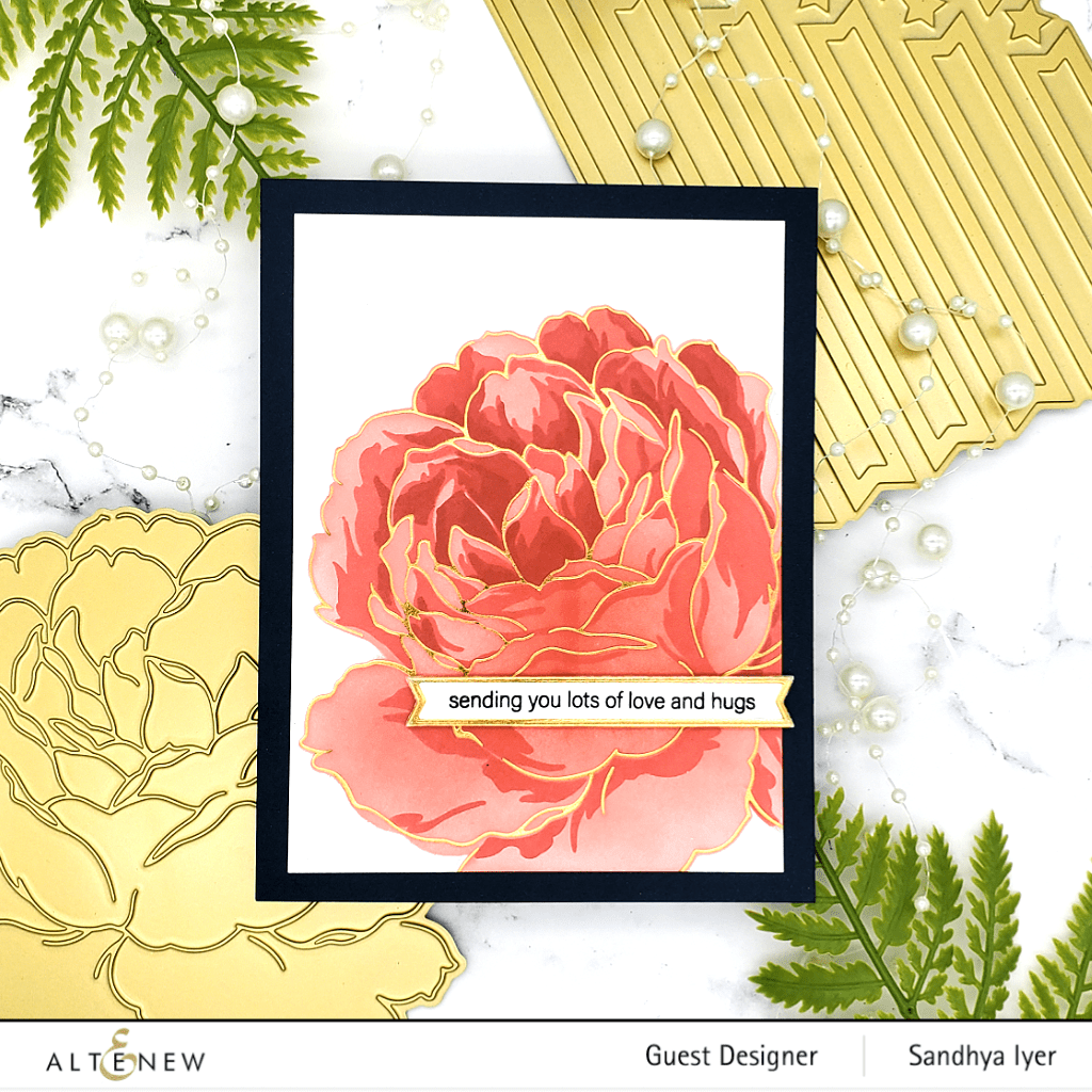 Altenew Hot Foil Plate & Stencil Bundle Gilded Rose Hot Foil Plate & Layering Stencil Bundle