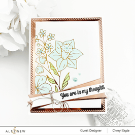 Altenew Hot Foil Plate & Stencil Bundle Morning Blooms Hot Foil Plate & Stencil Bundle