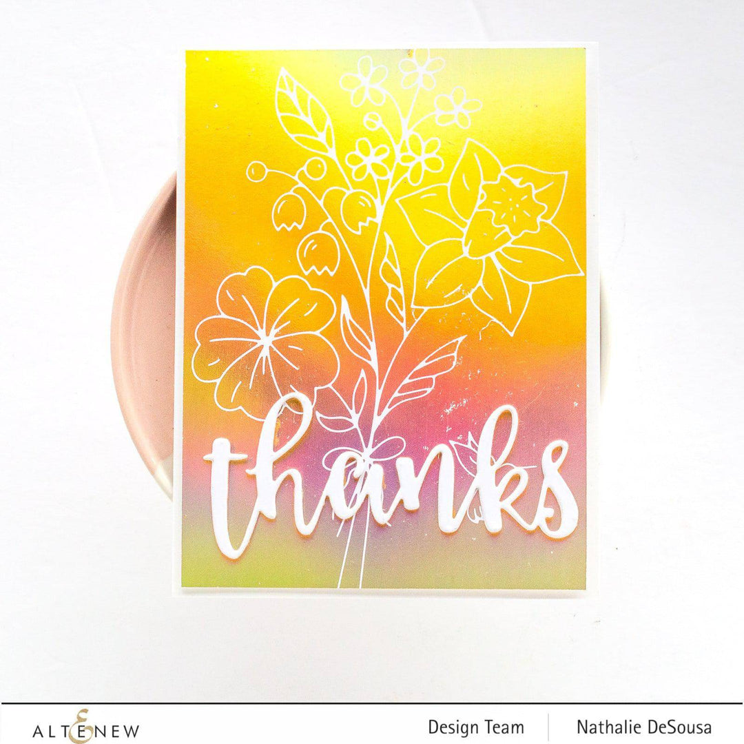Altenew Hot Foil Plate & Stencil Bundle Morning Blooms Hot Foil Plate & Stencil Bundle