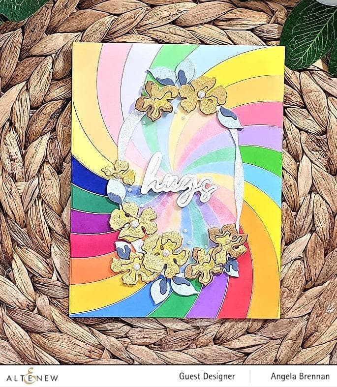Altenew Stamp & Die & Hot Foil Plate Bundle Rainbow Burst Hot Foil Plate & Stencil Bundle