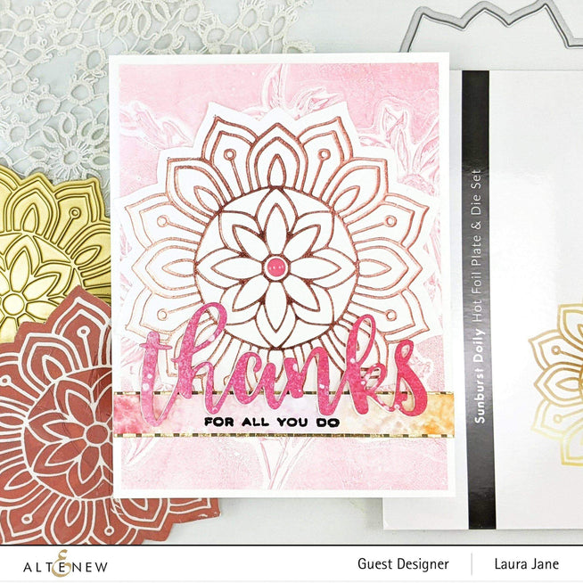 Altenew Hot Foil Plate & Stencil Bundle Sentiment Banners Hot Foil Plate & Cover Die Bundle