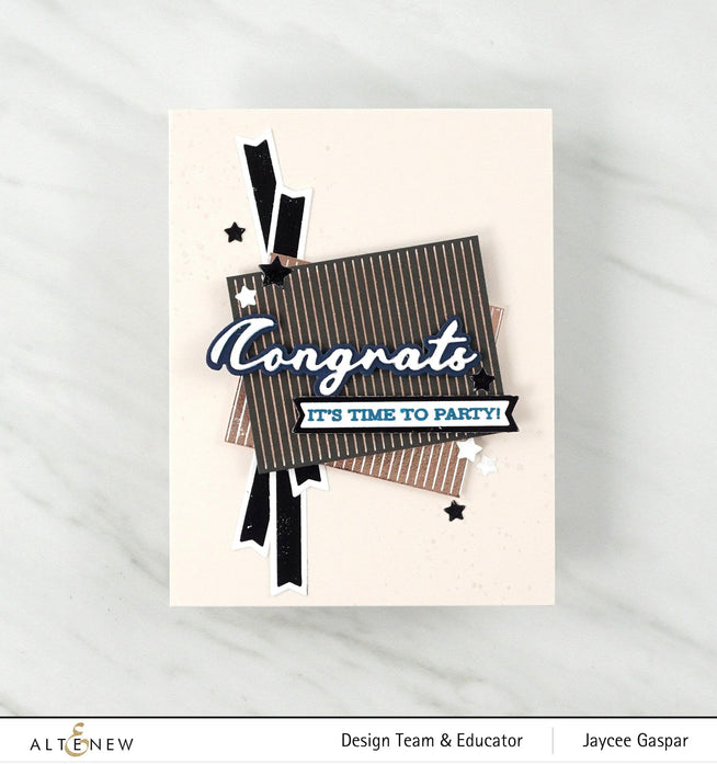Altenew Hot Foil Plate & Stencil Bundle Sentiment Banners Hot Foil Plate & Cover Die Bundle
