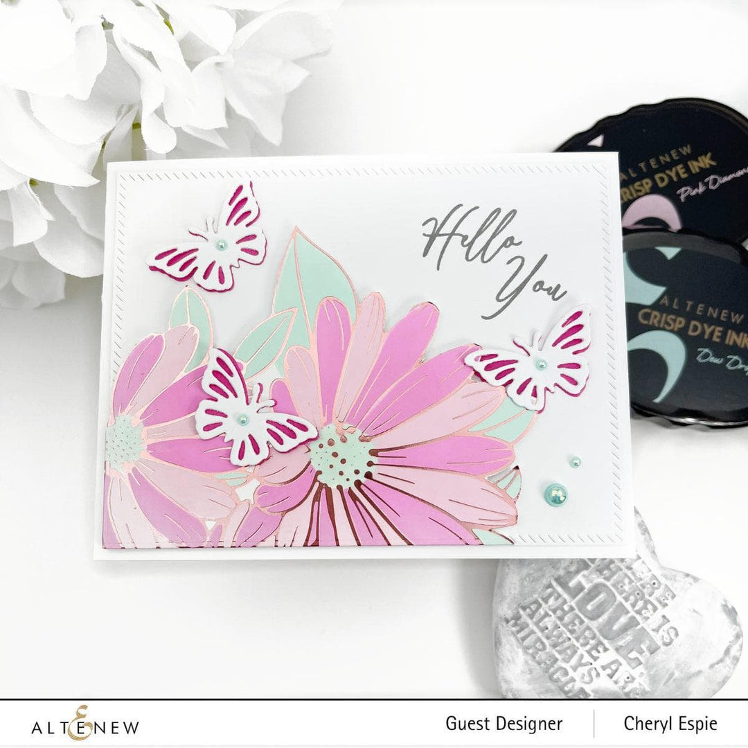 Altenew Hot Foil Plate & Stencil Bundle Vibrant Florals Hot Foil Plate & Stencil Bundle