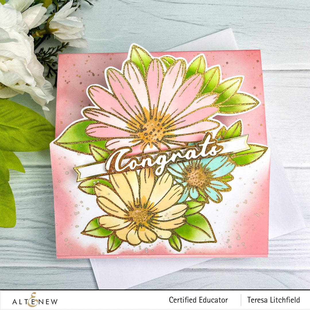 Altenew Hot Foil Plate & Stencil Bundle Vibrant Florals Hot Foil Plate & Stencil Bundle