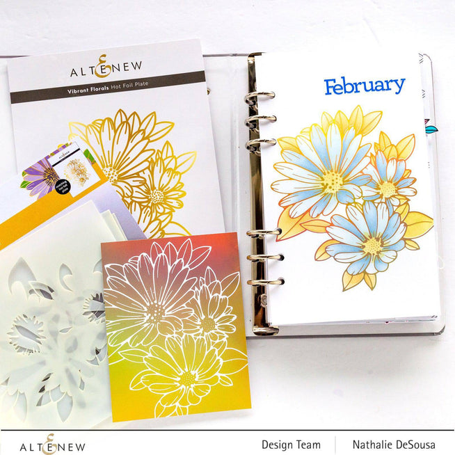 Altenew Hot Foil Plate & Stencil Bundle Vibrant Florals Hot Foil Plate & Stencil Bundle