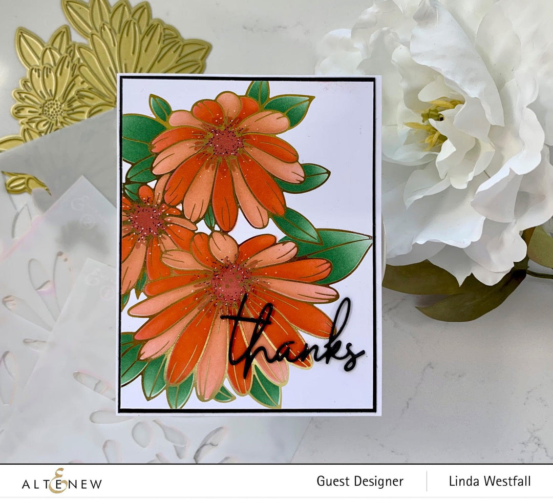 Altenew Hot Foil Plate & Stencil Bundle Vibrant Florals Hot Foil Plate & Stencil Bundle