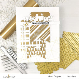Part A-Glitz Art Craft Co.,LTD Hot Foil Plate Tiny Festive Patterns Hot Foil Plate Set (4 in 1)