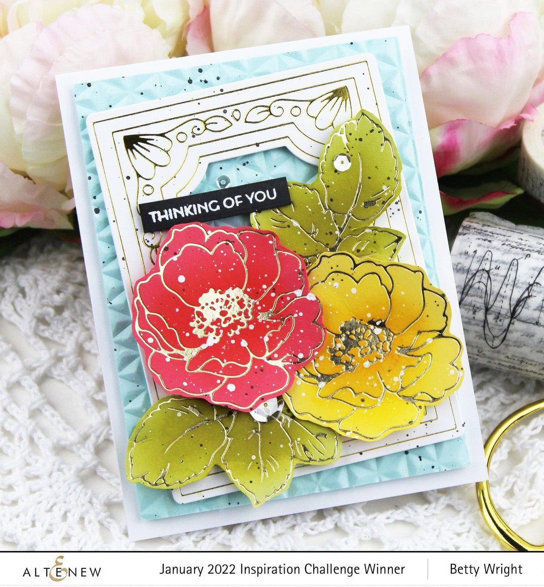Part A-Glitz Art Craft Co.,LTD Hot Foil Plate Wild Rose Hot Foil Plate Set
