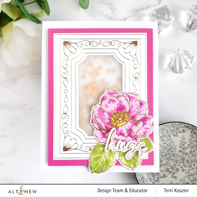 Part A-Glitz Art Craft Co.,LTD Hot Foil Plate Wild Rose Hot Foil Plate Set