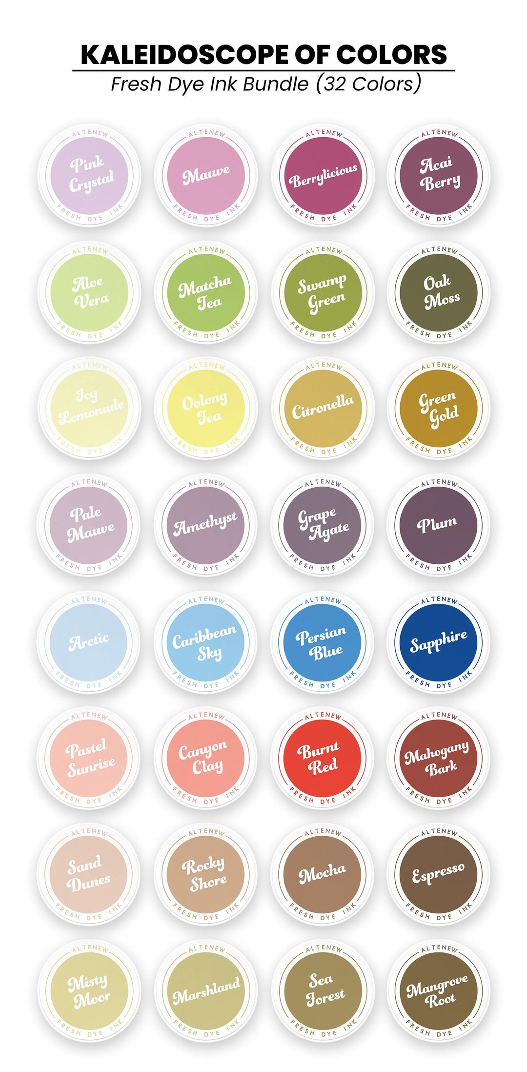 Altenew Ink Bundle Kaleidoscope of Colors Fresh Dye Ink Bundle