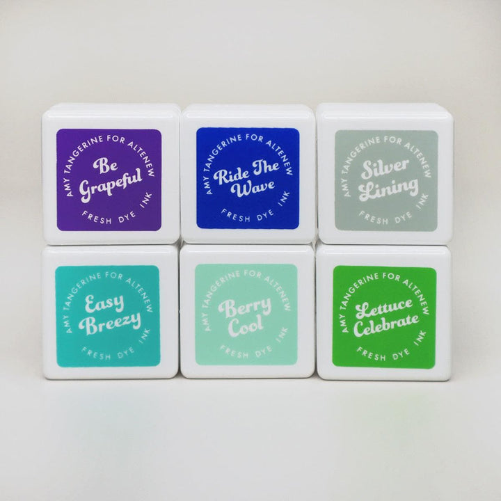 Altenew Ink Bundle Summer Sunrise & Ocean Dreams Fresh Dye Ink 6 Mini Cube Set Bundle