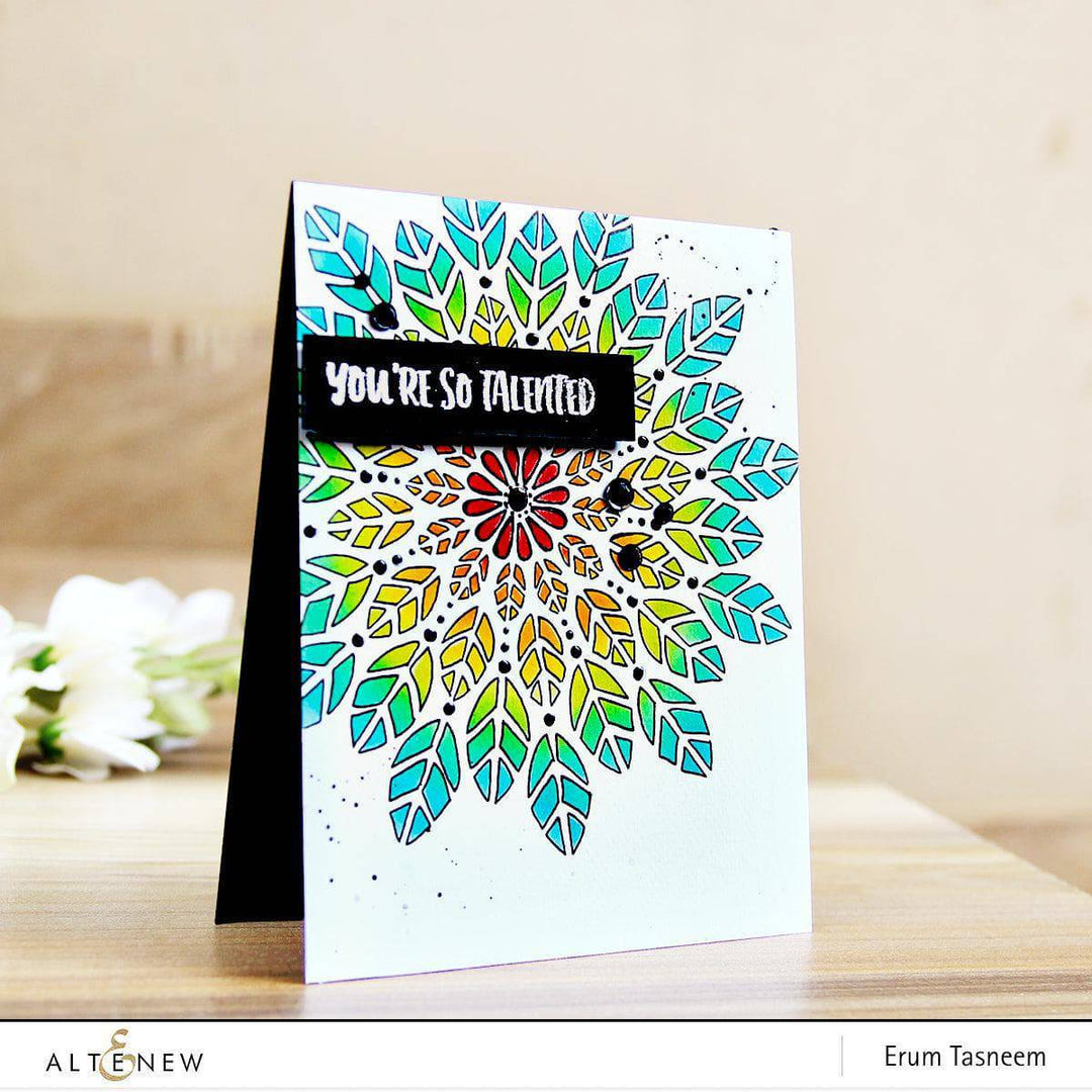 Altenew Ink Spray & Stencil Bundle Leaf Burst Stencil & Ink Spray Bundle
