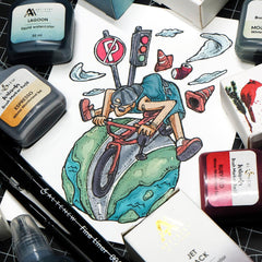 Ruby Red Liquid Watercolor - Brush Marker Refill
