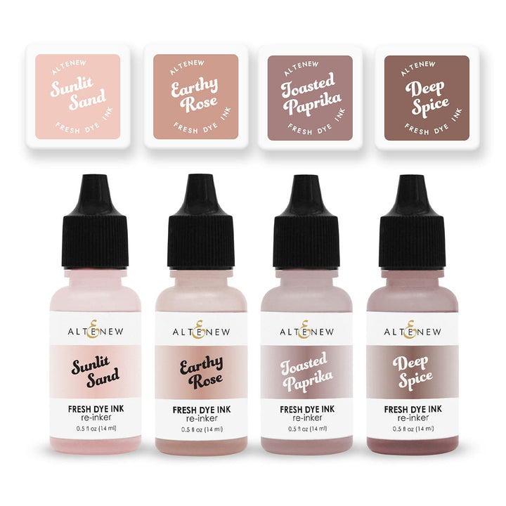 Earthy Embrace Fresh Dye Ink Mini Cube & Reinker Bundle