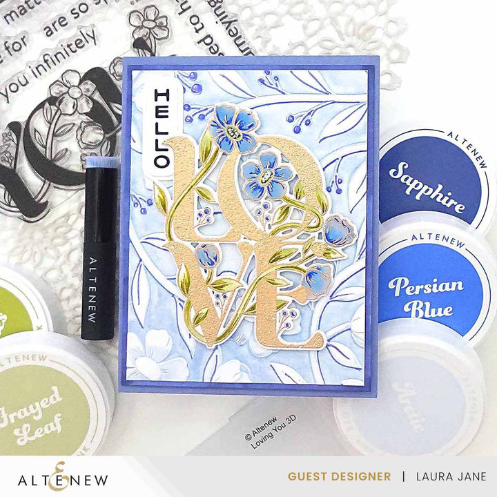 Glacier Caves Fresh Dye Ink Mini Cube & Re-inker Bundle