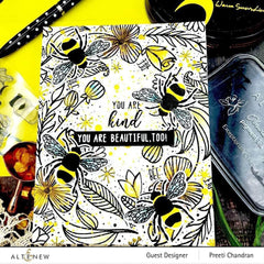 Altenew Mini Delight Mini Delight: Bee Kind Stamp & Die Set