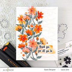Altenew Mini Delight Mini Delight: Budding Wallpaper Stamp & Die Set